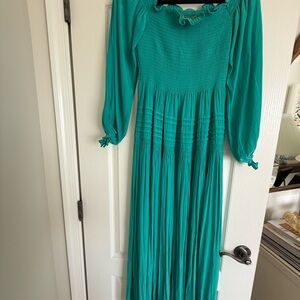 Ramy Brook Teal Long Sleeve Dress